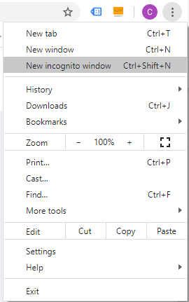 Incognito Mode in Google Chrome