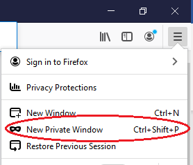 Private Browsing in Firefox